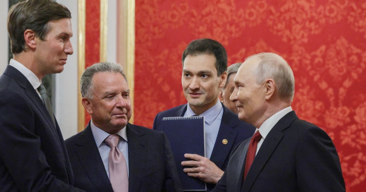 Vladimir Putin recebe Jared Kushner e Steve Witkoff no Kremlin