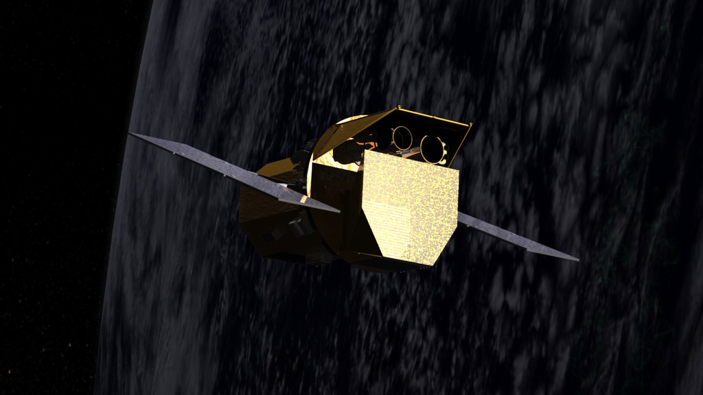 Representação do observatório espacial Swift